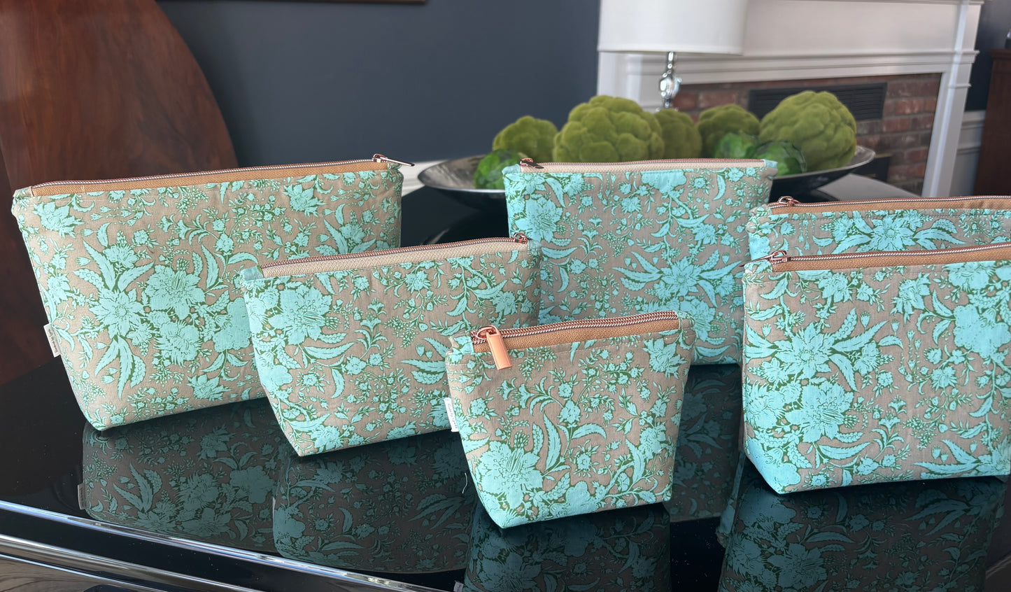 Box bottom pouches